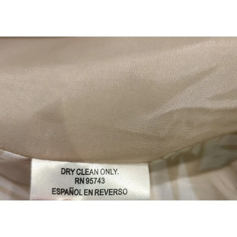 New! Tasso Elba Island Men M 39-41 Linen Two Button Blazer Jacket Beige Lined
